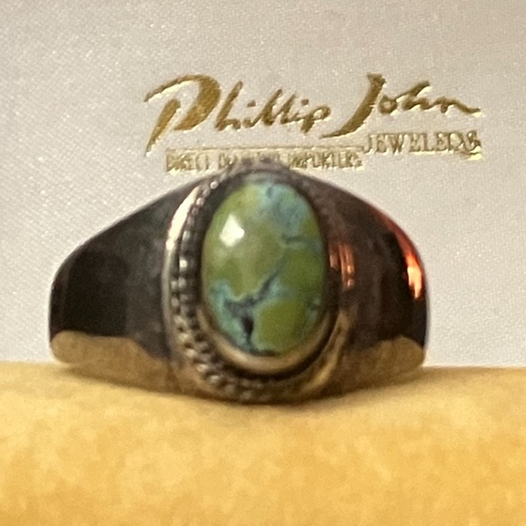 Other - Mens 925 Silver Ring with Turquoise Stone in box